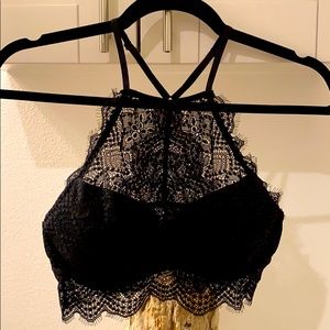 Pink Victoria Secret Black Laced Bra